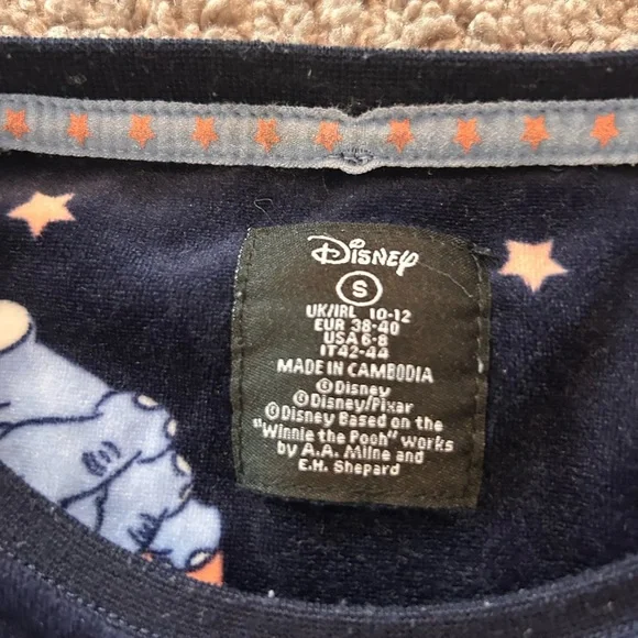 Disney Navy and Orange Dumbo Pajama Set Size S - Picture 6 of 9